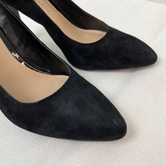 Franco Sarto Black Tawny Suede Pump Heel Women's Size 7 - Picture 10 of 15